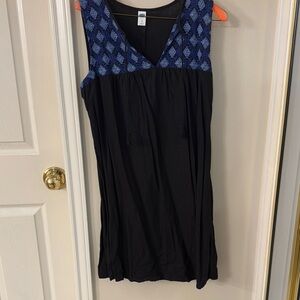 Old Navy Black and Blue Patterned Dress
